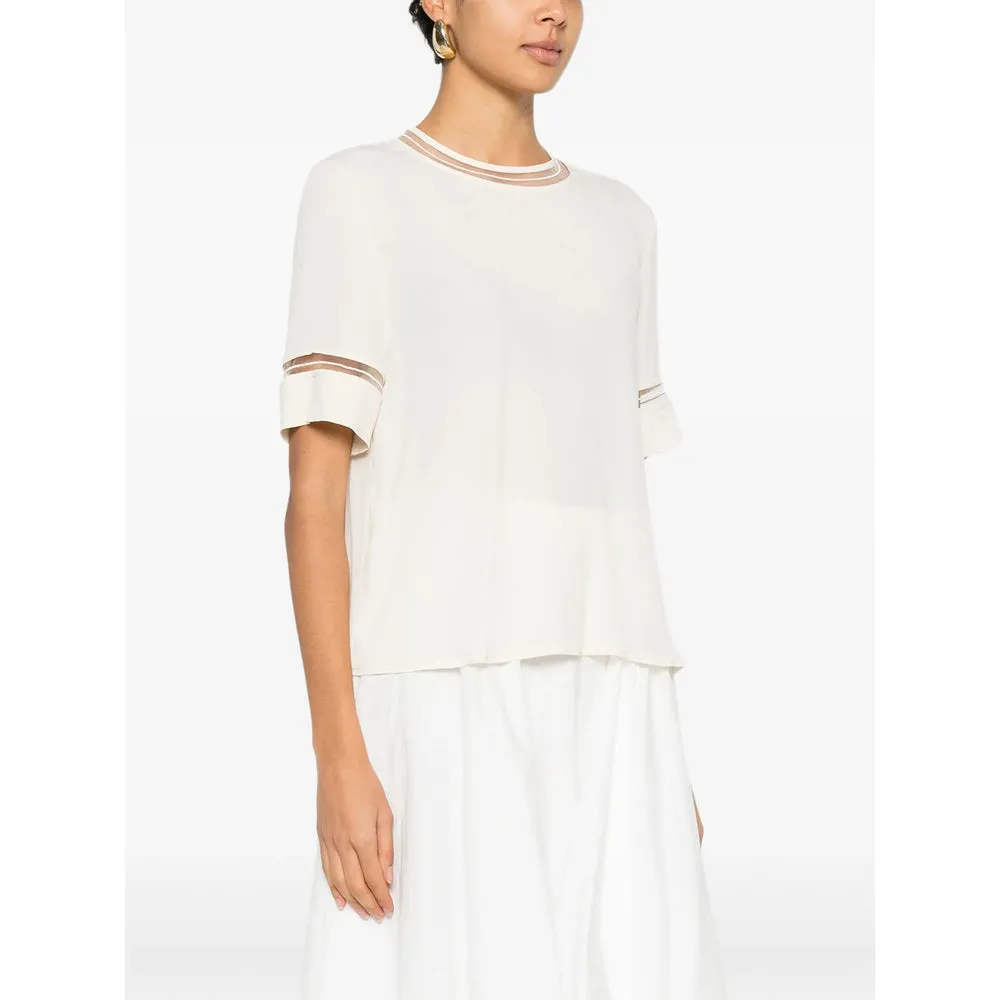Ivory Round Neck Top with Keyhole Detail sold by Lord & Taylor product image thumbnail 5