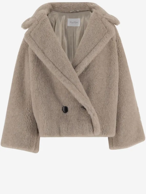 Double-Breasted Alpaca Blend Coat made by MaxMara
