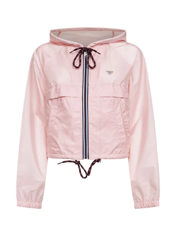 Pink Lightweight Re-Nylon Hooded Jacket made by Prada