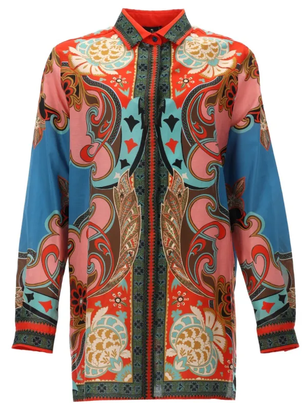 Long Printed Shirt Multicolour made by Etro