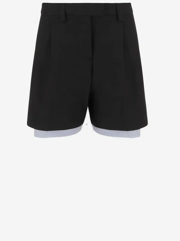 Cotton Shorts Black made by Miu Miu