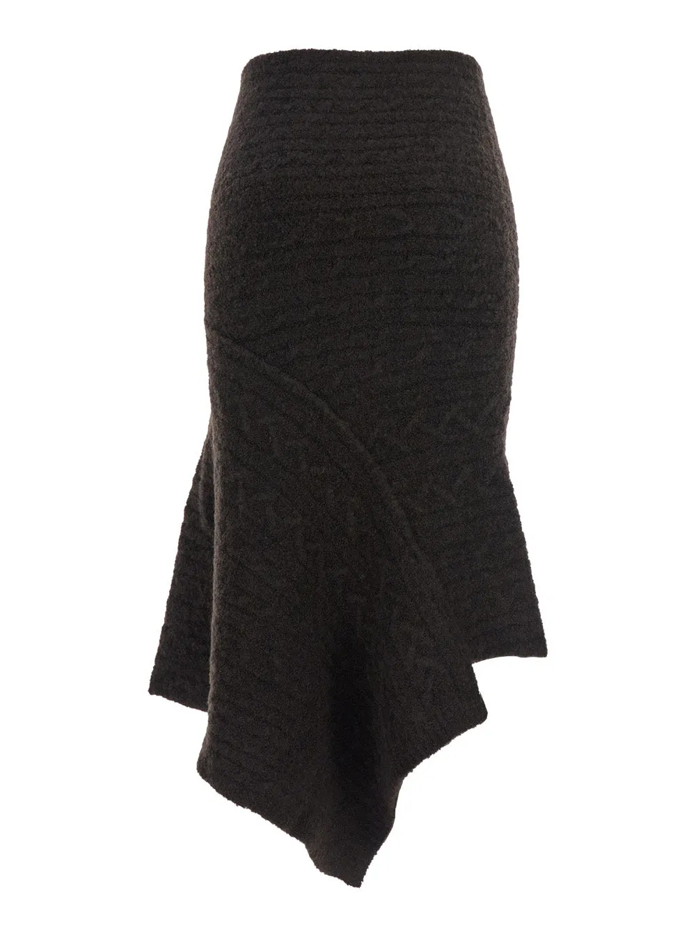 Brown Asymmetrical Wool Skirt with Logo sold by Lord & Taylor product image thumbnail 2