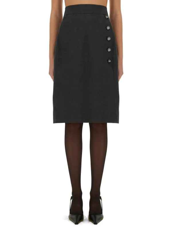 Wool Midi Skirt made by Dolce & Gabanna