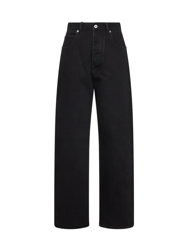 Wide-Leg Jeans Faded Black made by Bottega Veneta