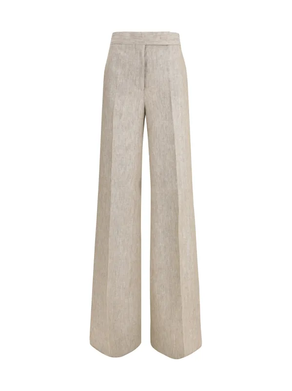 Linen Pants Deserto Beige made by MaxMara
