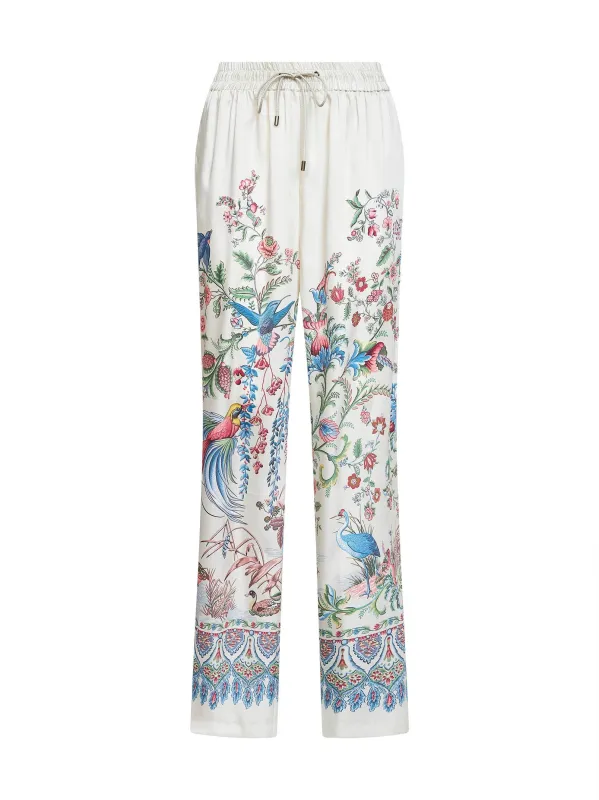 Flora and Fauna-Printed Wide-Leg Trousers made by Etro
