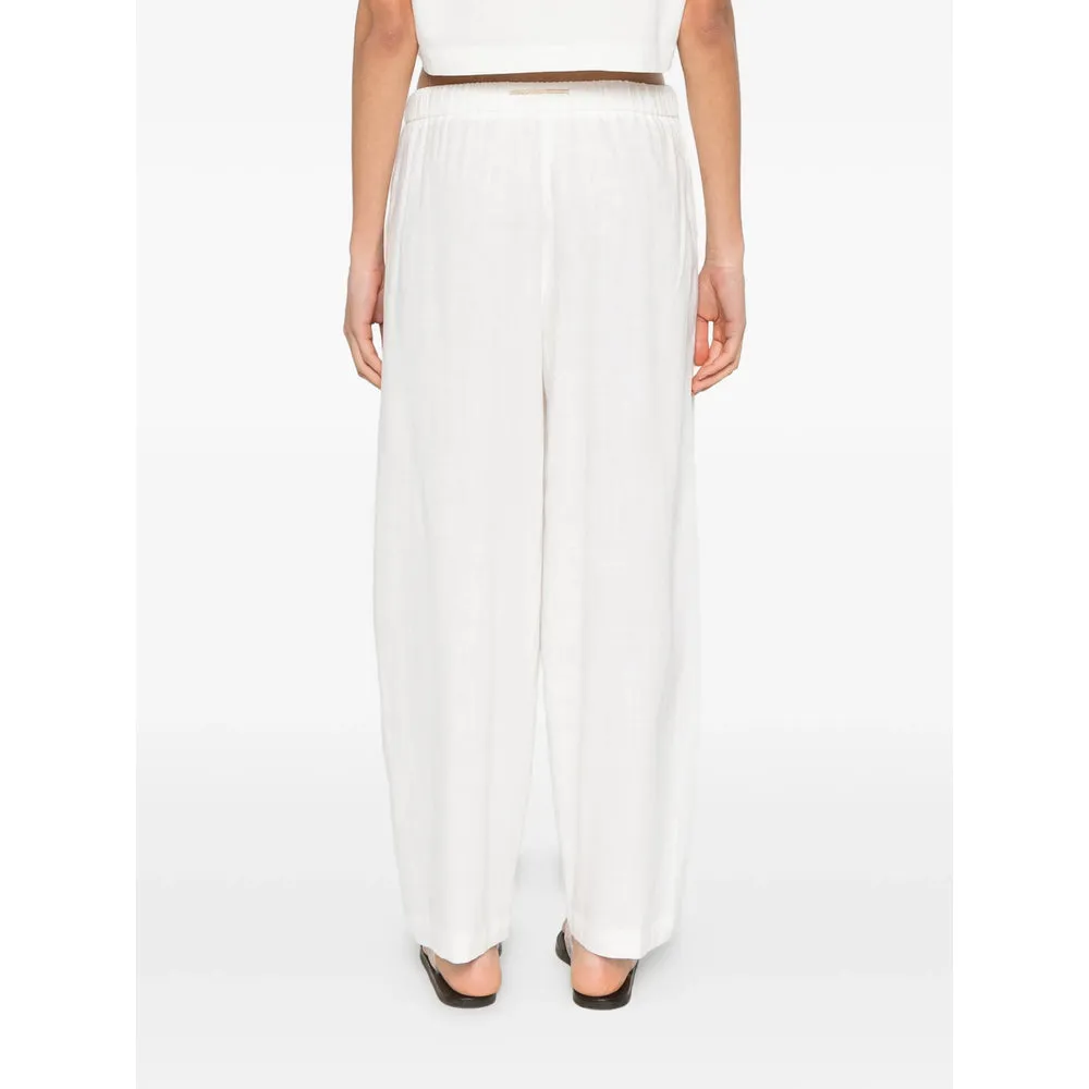 Trousers Drawstring Straight-Leg White sold by Lord & Taylor product image thumbnail 3