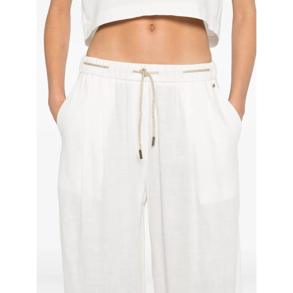 Trousers Drawstring Straight-Leg White sold by Lord & Taylor product image thumbnail 5
