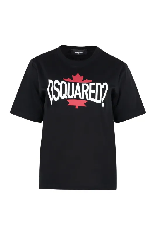Short-Sleeve Printed Cotton T-Shirt made by DSQUARED2