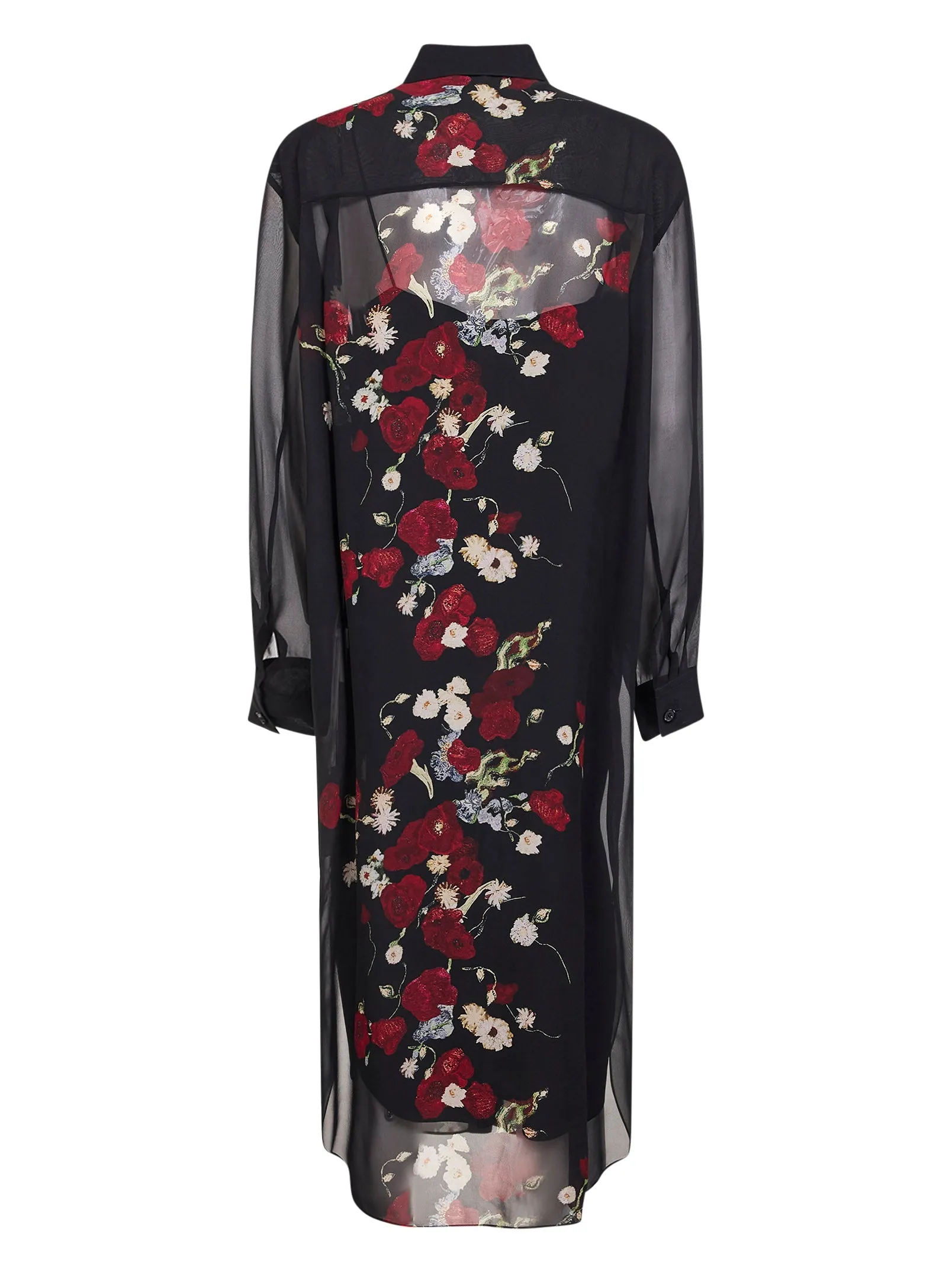 Black Printed Chiffon Midi Dress sold by Lord & Taylor product image thumbnail 2