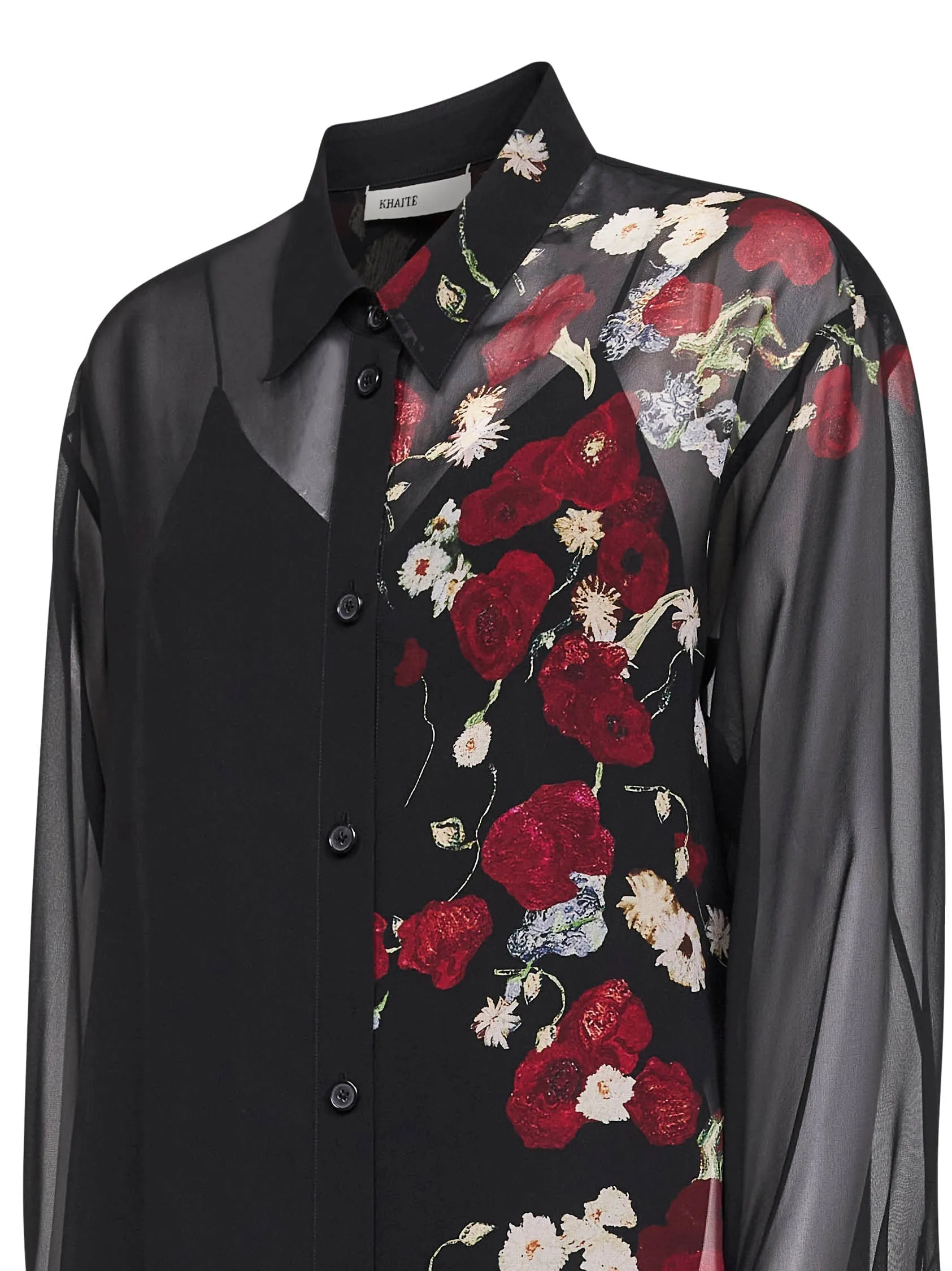 Black Printed Chiffon Midi Dress sold by Lord & Taylor product image thumbnail 3