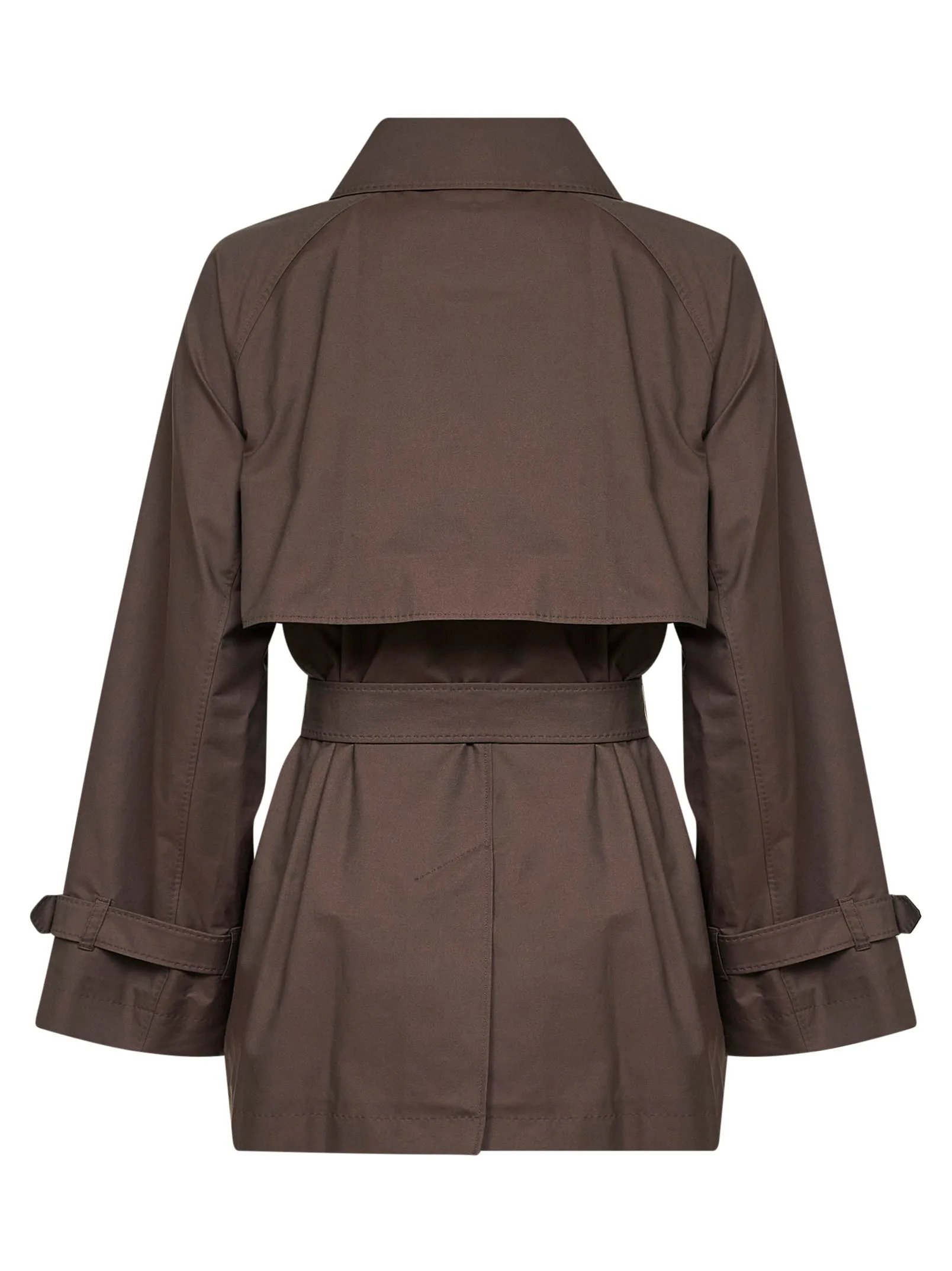 Chocolate Short Double-Breasted Trench Coat sold by Lord & Taylor product image thumbnail 2