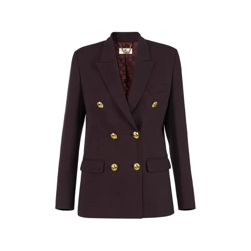 Double-Breasted Brown Blazer made by Elisabetta Franchi