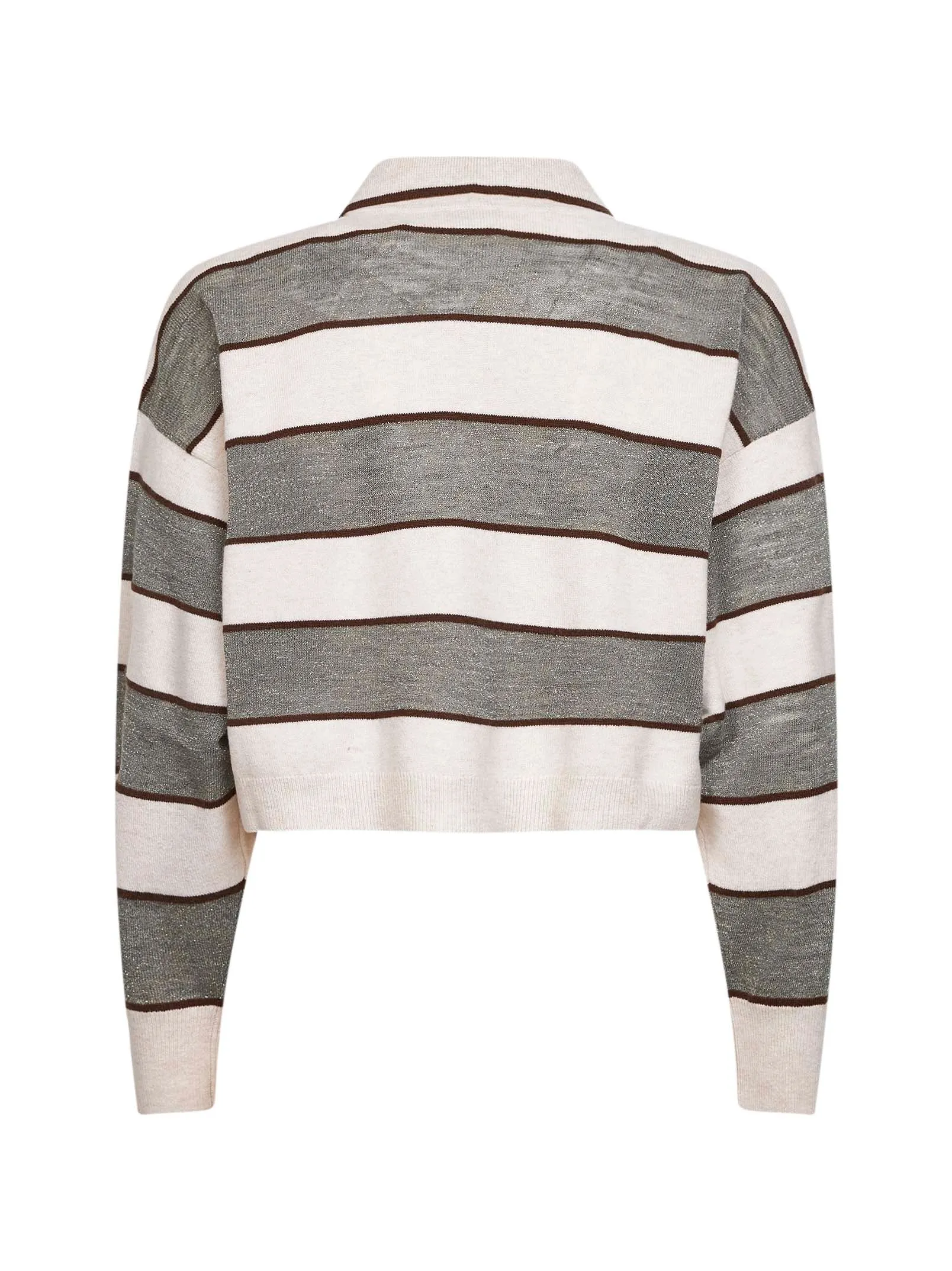 Knit Cropped Polo Shirt Multicolour sold by Lord & Taylor product image thumbnail 2