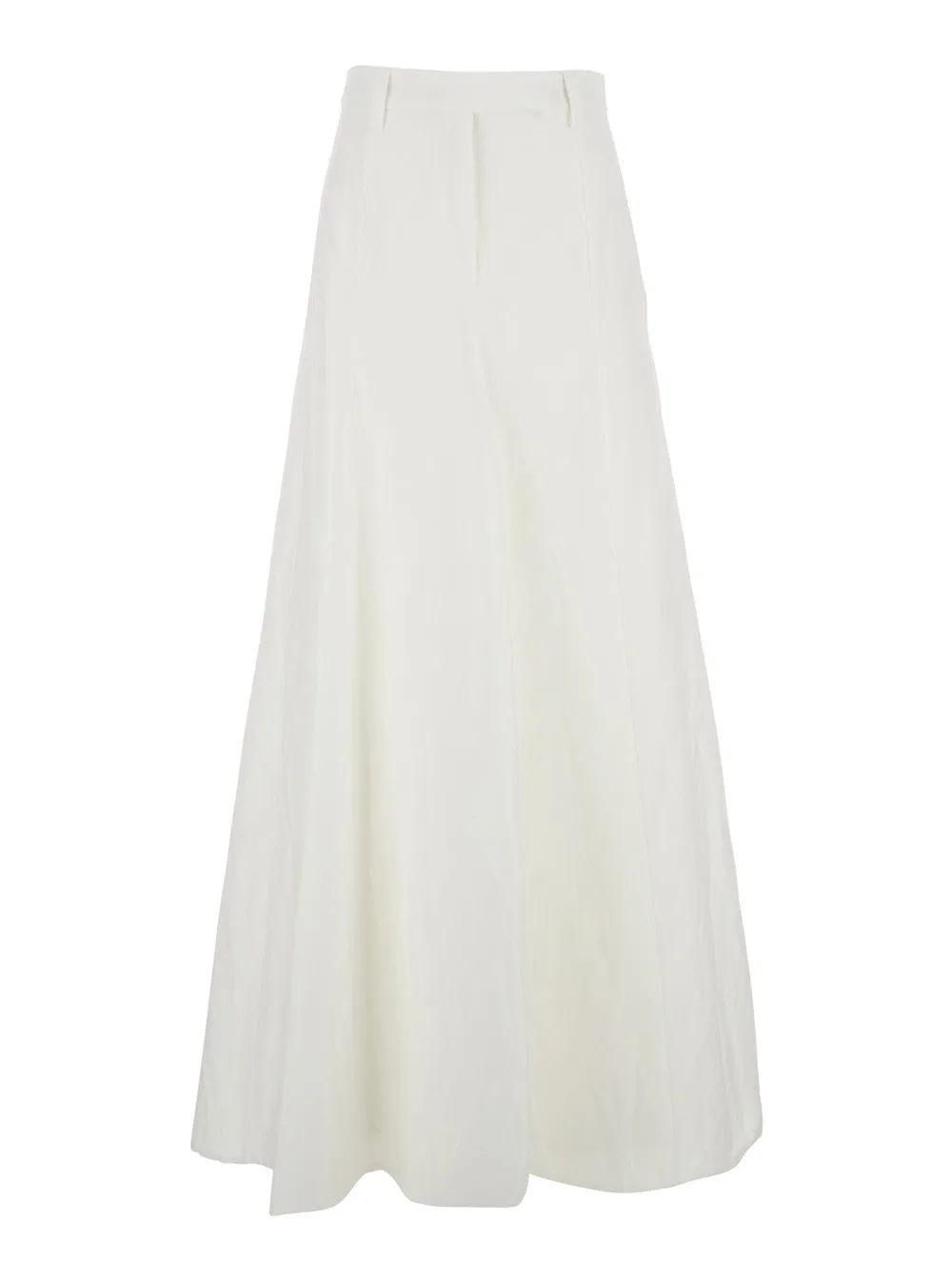Skirt with Monile Detail, White Linen-Cotton sold by Lord & Taylor