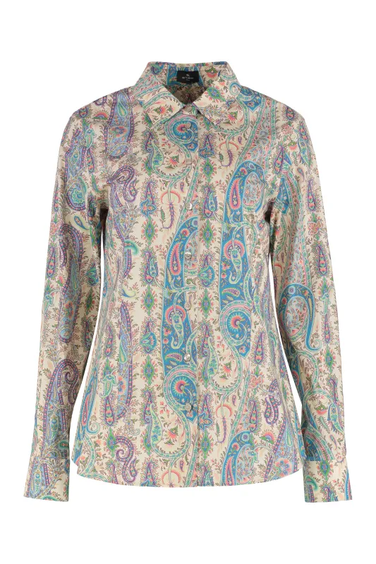 Printed Cotton Shirt made by Etro