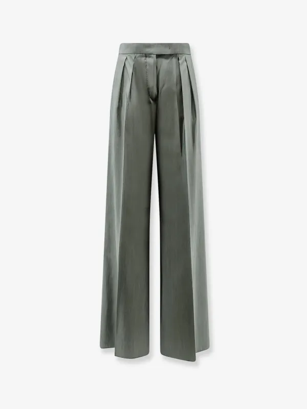 Virgin Wool and Silk Trousers made by MaxMara
