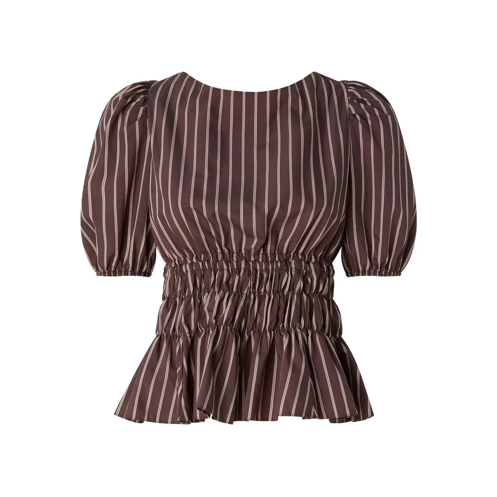 Blouse Brown Striped sold by Lord & Taylor