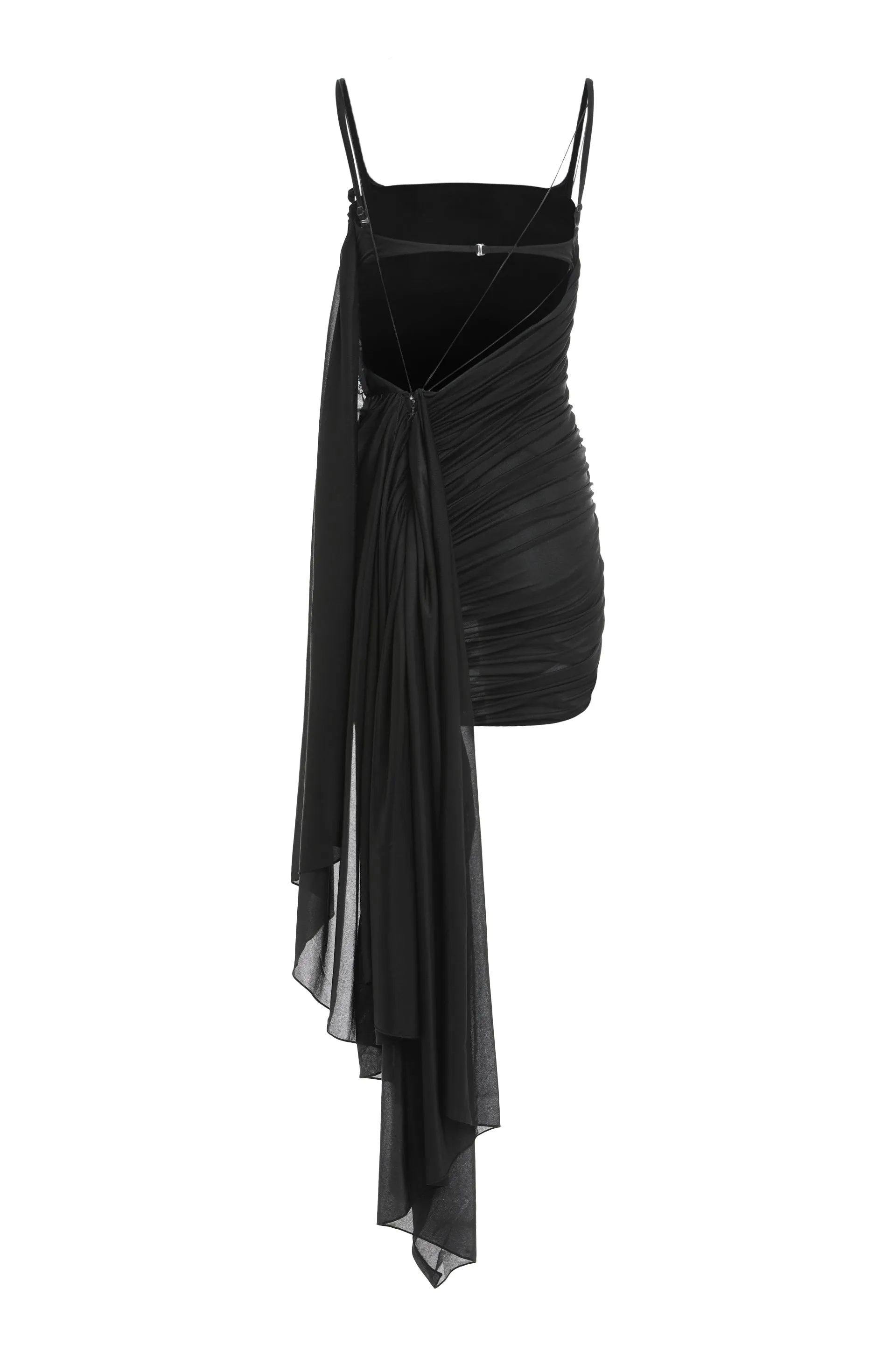 Asymmetrical Black Dress with Draping sold by Lord & Taylor product image thumbnail 2