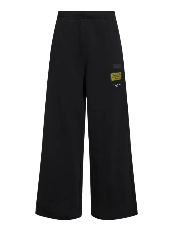 Black Cotton Label Patch Sweatpants made by Maison Margiela