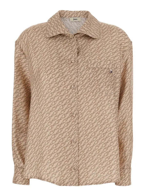 Silk Shirt, Beige made by Herno