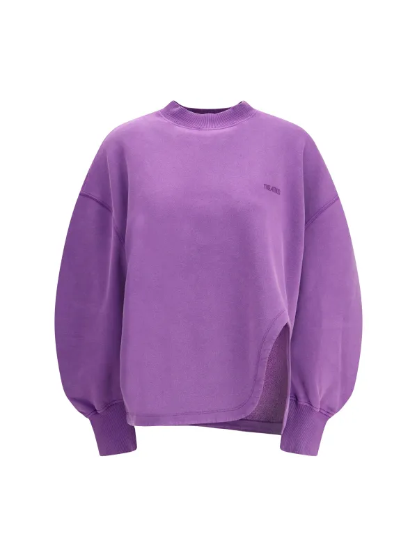 Sweatshirt Side Slit Purple made by The Attico