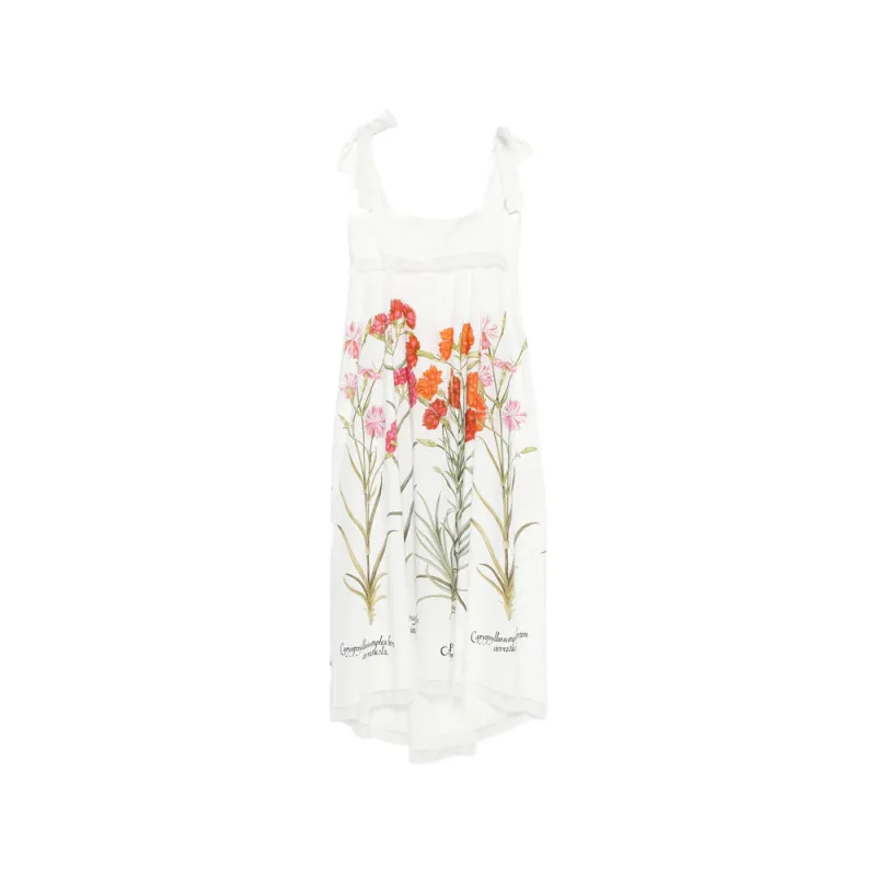 Floral Print Dress with Lace Trim made by Alberta Ferretti