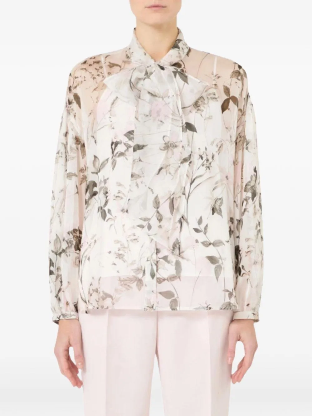 Blouse MaxMara Studio White sold by Lord & Taylor product image thumbnail 2