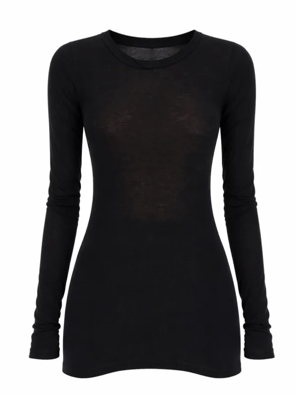 Long-Sleeved T-Shirt in Black made by Rick Owens