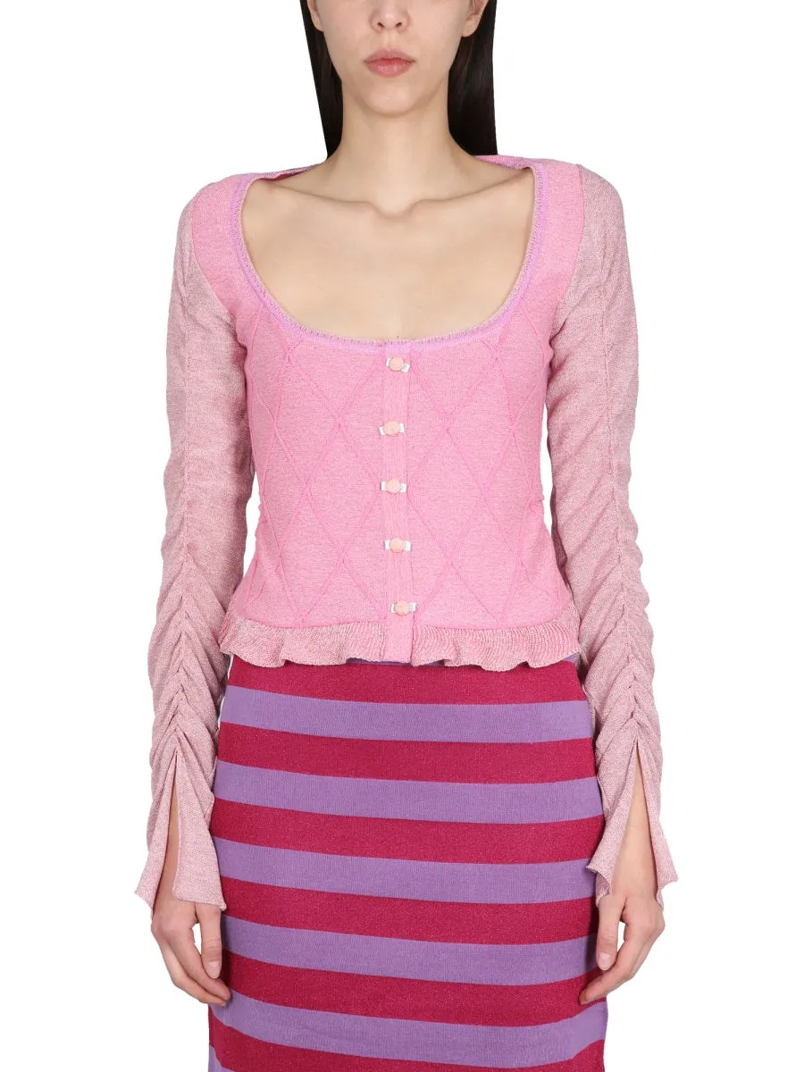 Cardigan with Ruffled Sleeve sold by Lord & Taylor