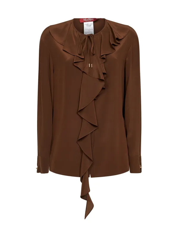 Chocolate Silk Crêpe de Chine Blouse made by MaxMara