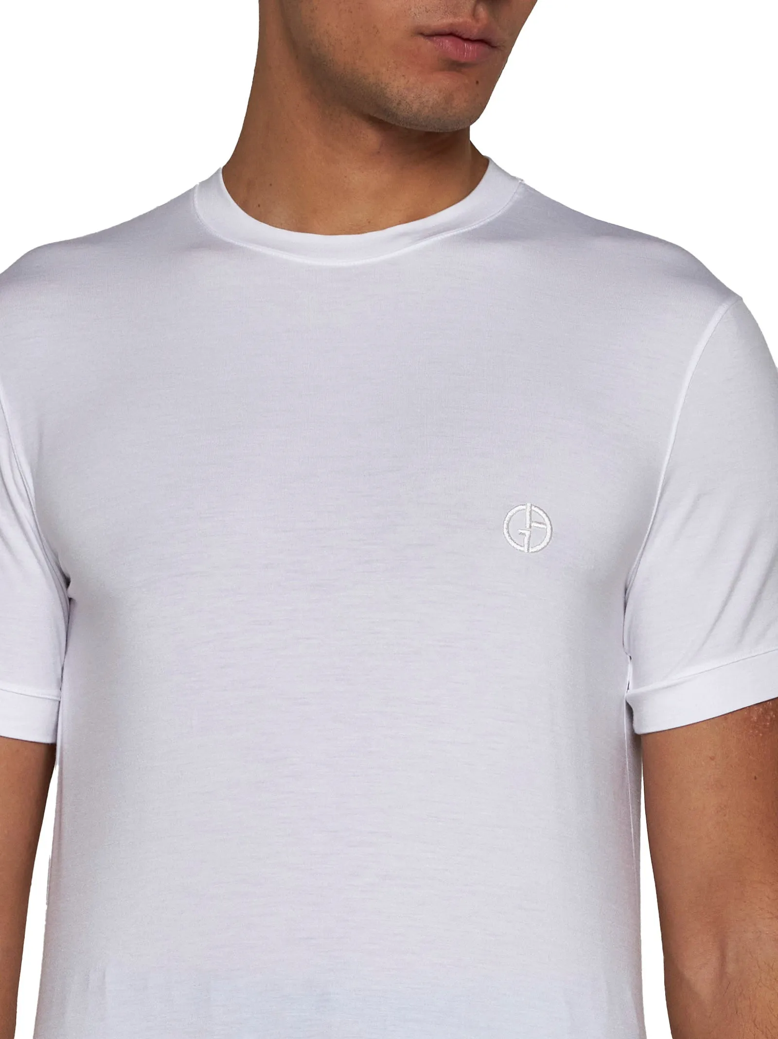 Crew Neck T-Shirt in White sold by Lord & Taylor product image thumbnail 5