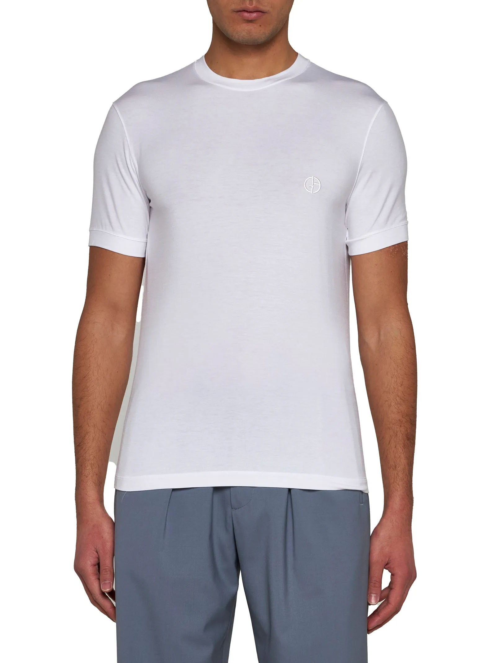 Crew Neck T-Shirt in White sold by Lord & Taylor product image thumbnail 3