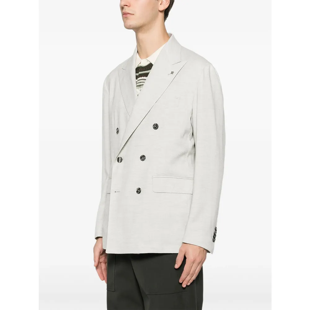 Grey Double-Breasted Jacket with Flap Pockets sold by Lord & Taylor product image thumbnail 5