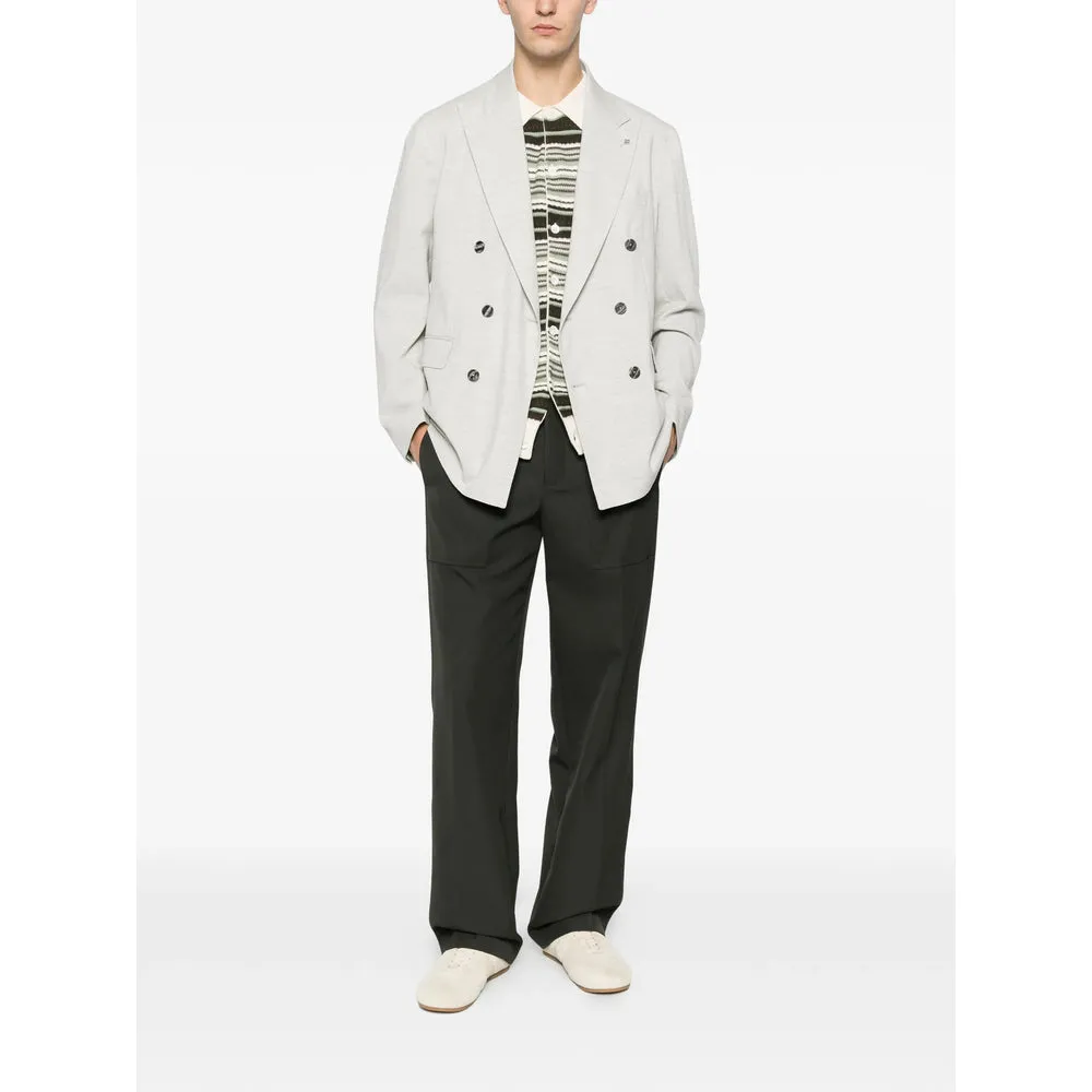 Grey Double-Breasted Jacket with Flap Pockets sold by Lord & Taylor product image thumbnail 4
