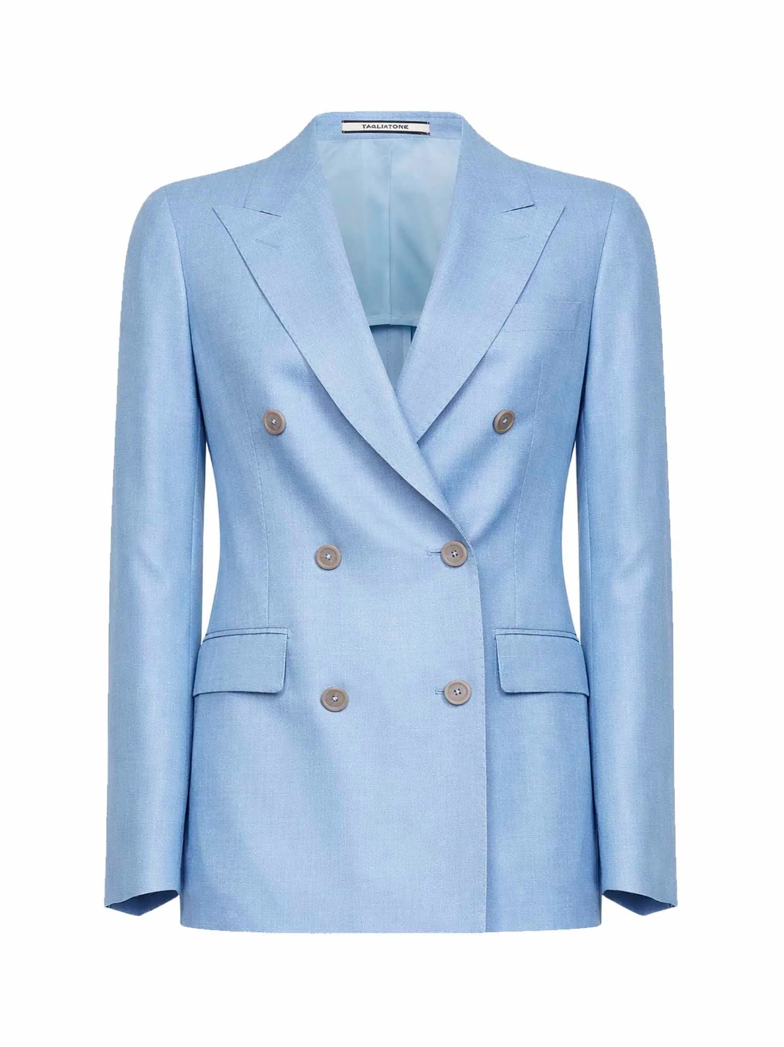 Double-Breasted Blazer Light Blue sold by Lord & Taylor