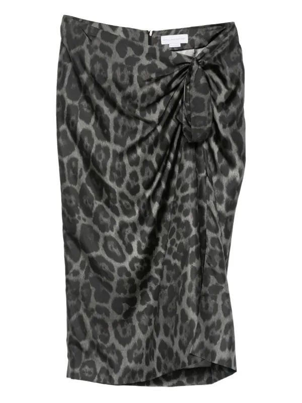Silk Midi Skirt in Animal Print made by Stella McCartney