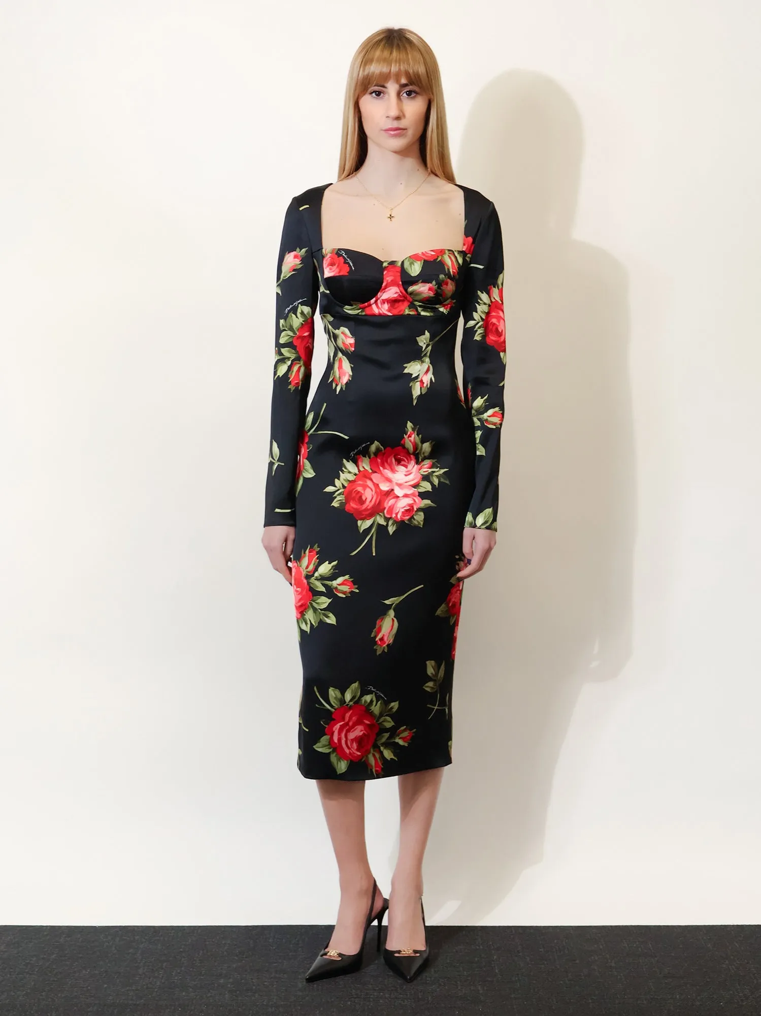 Viscose Dress with Rose Print sold by Lord & Taylor product image thumbnail 2
