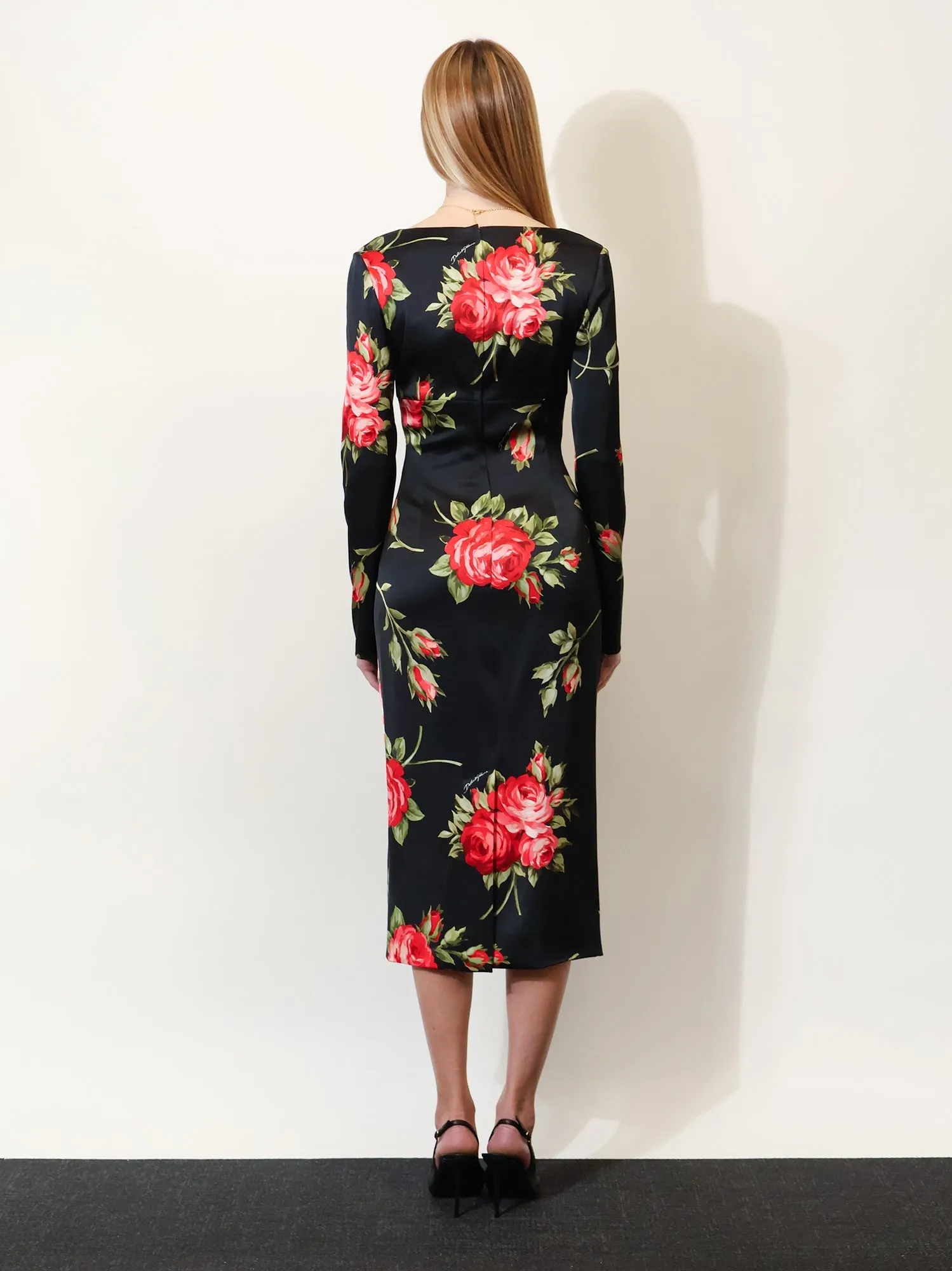 Viscose Dress with Rose Print sold by Lord & Taylor product image thumbnail 3