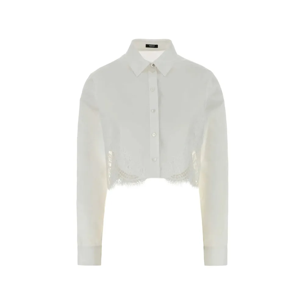 Shirt with Lace Detail and Button Fastening sold by Lord & Taylor