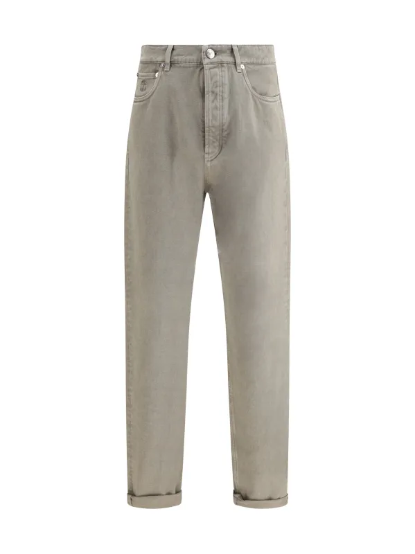 Trousers Iconic Fit Khaki made by Brunello Cucinelli