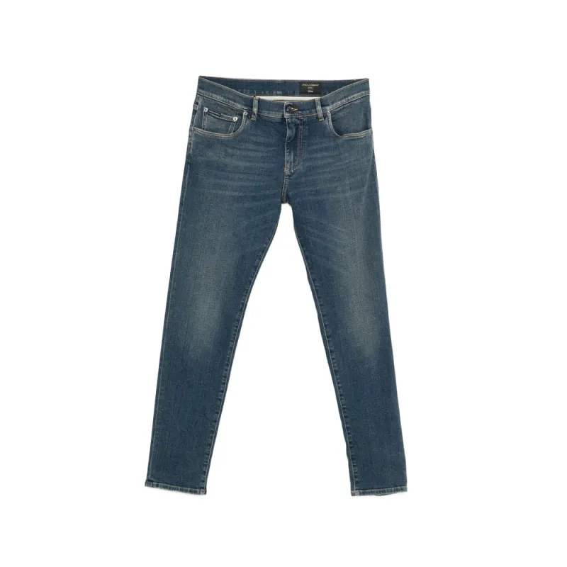 Blue Five Pockets Trousers made by Dolce & Gabanna