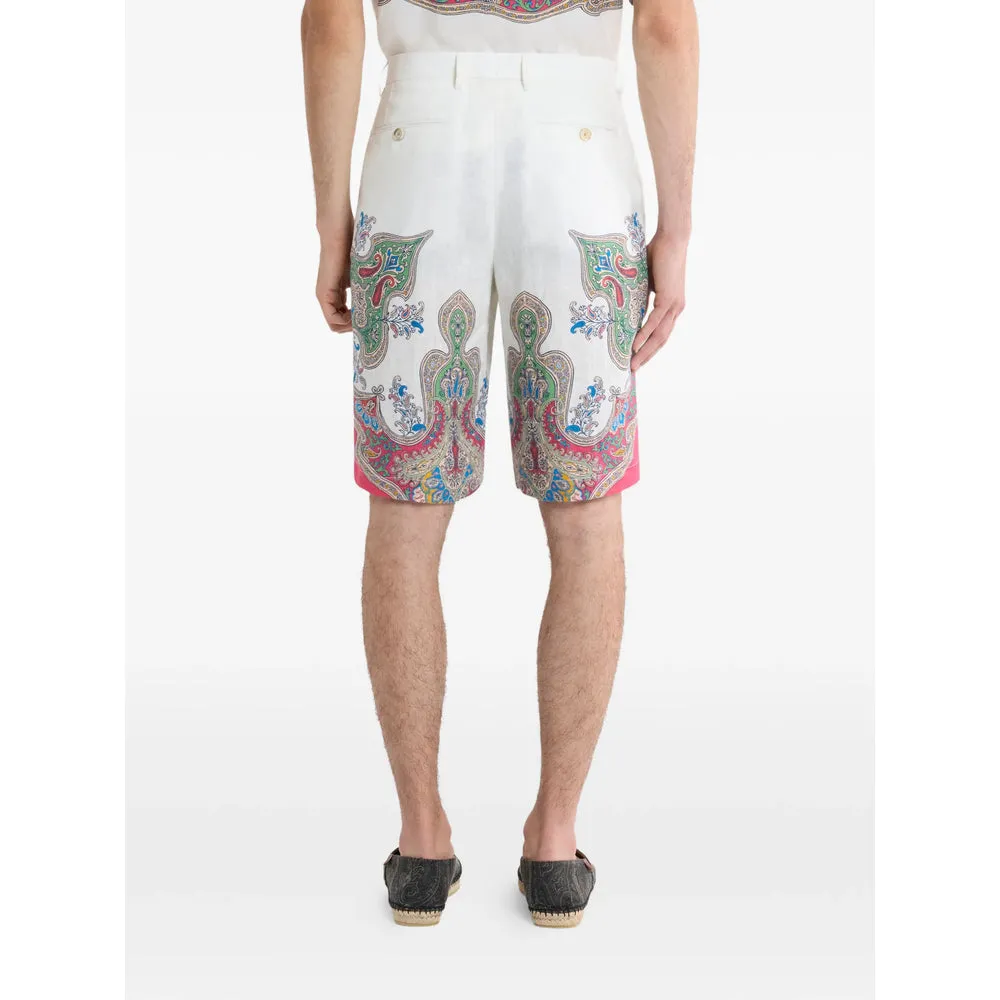 Tailored Linen Shorts White sold by Lord & Taylor product image thumbnail 4