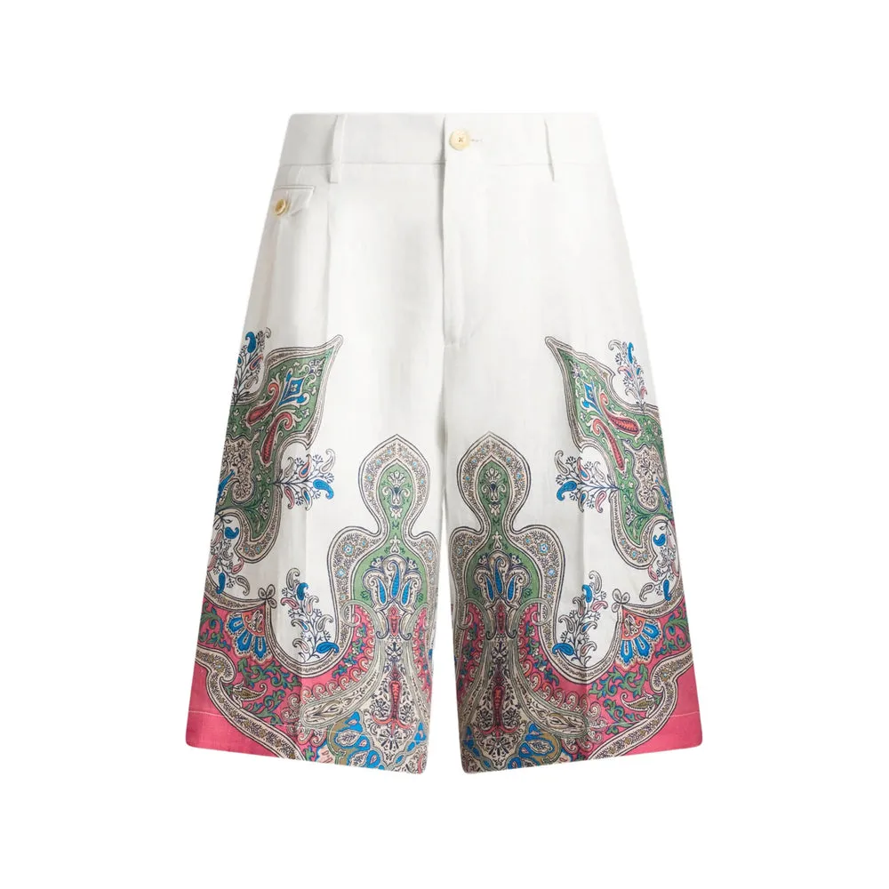 Tailored Linen Shorts White sold by Lord & Taylor
