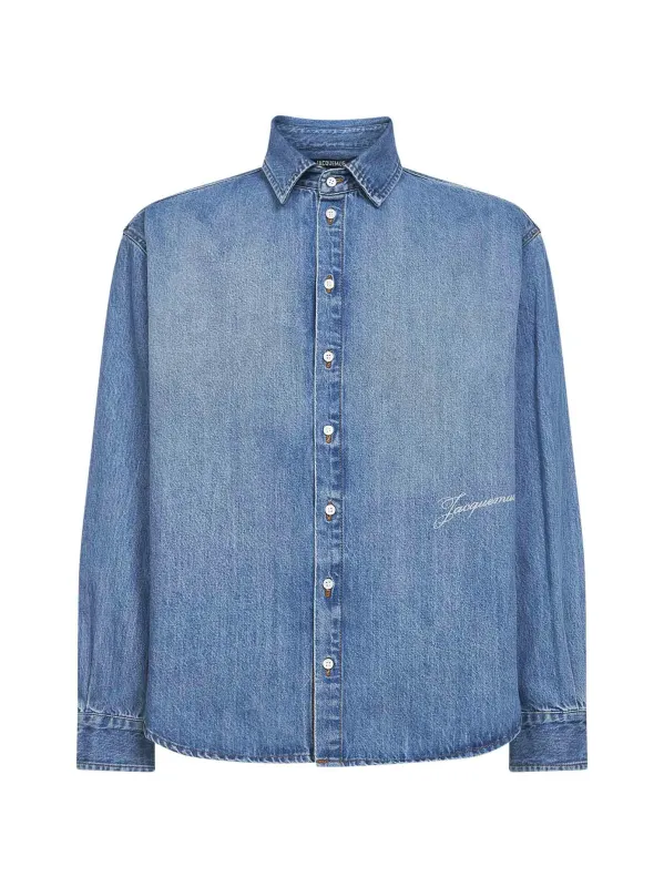 Blue Denim Shirt with Logo made by Jacquemus