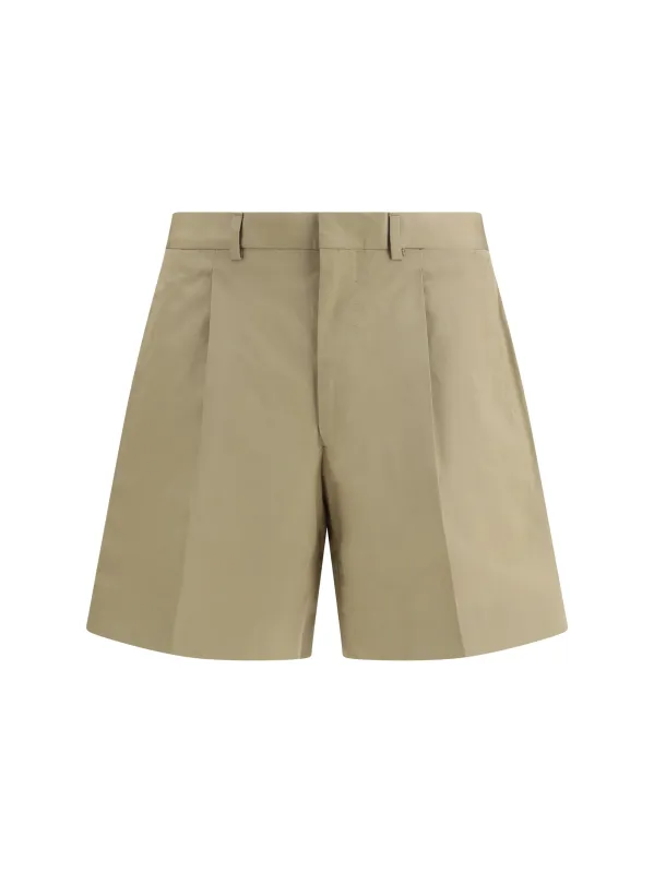 Cotton Shorts Mastic made by Prada