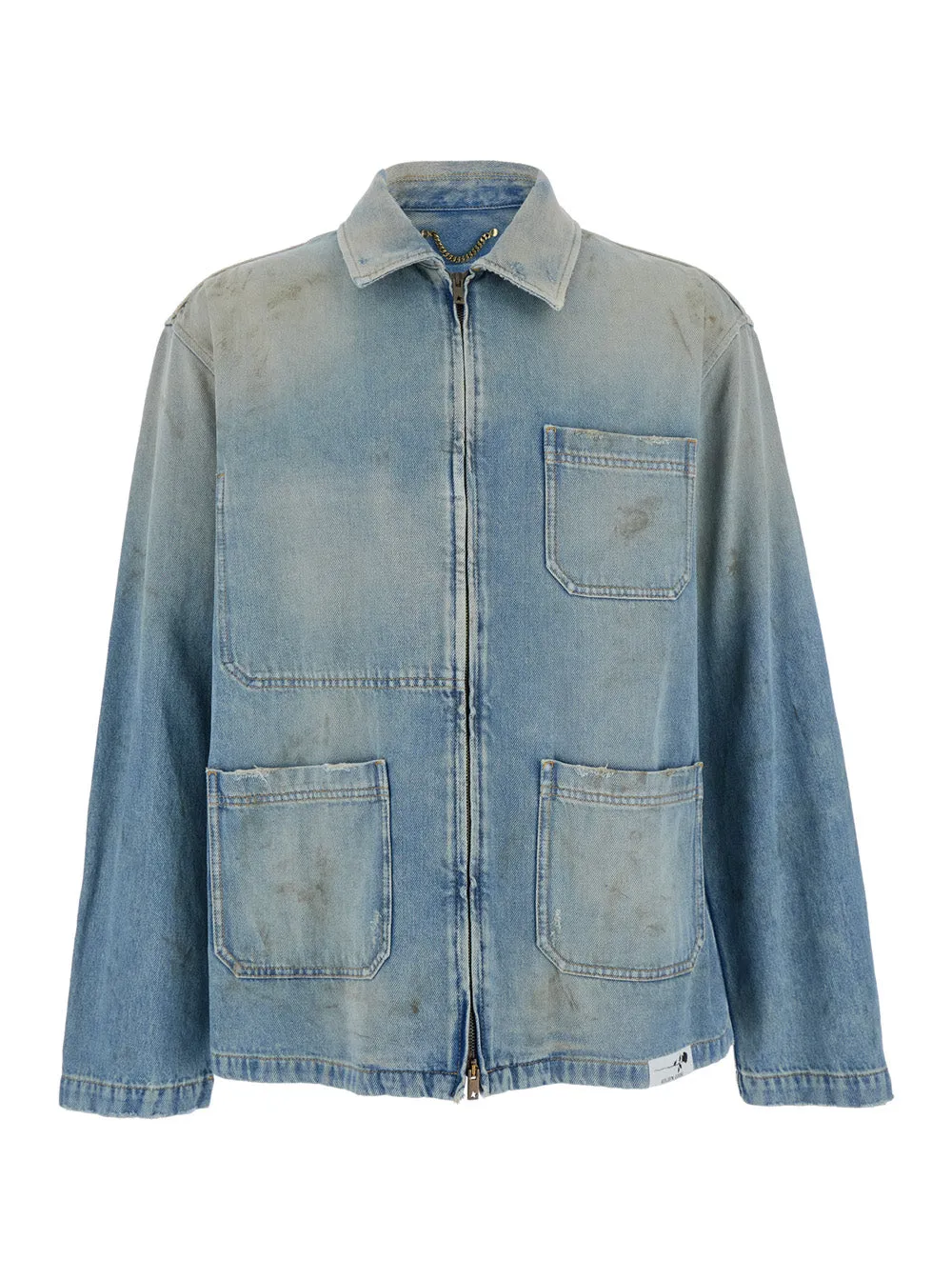Light Blue Denim Jacket with Logo Patch sold by Lord & Taylor