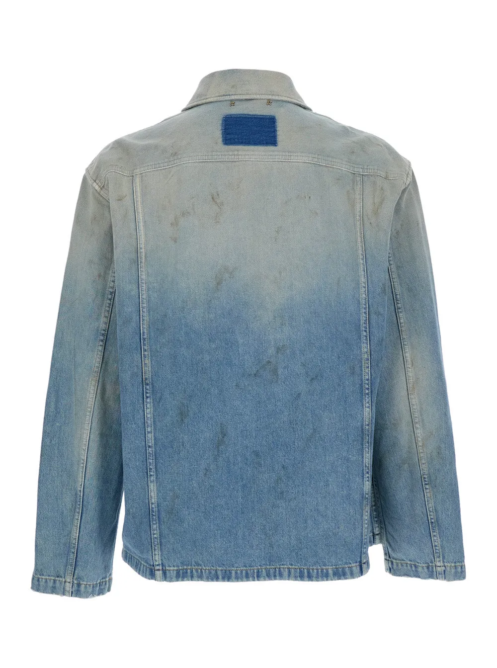 Light Blue Denim Jacket with Logo Patch sold by Lord & Taylor product image thumbnail 2
