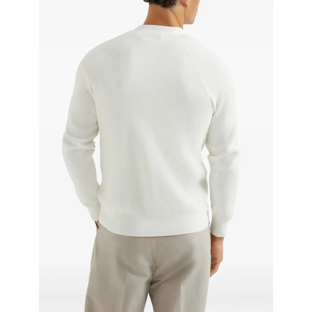 Rib Knit Cotton Sweater with Button Fastening sold by Lord & Taylor product image thumbnail 4