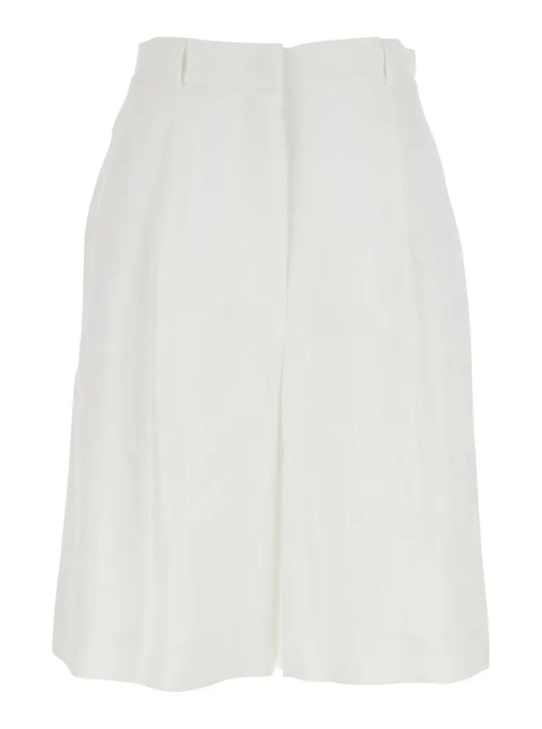 Bermuda Shorts White Linen made by MaxMara